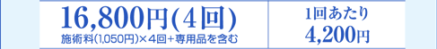 16,800�~�i�S��j �{�p���i1,050�~�j�~�S��{��p�i���܂ށ@�b�@�P�񂠂��� 4,200�~