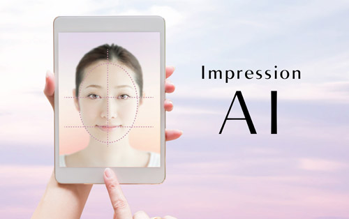 専用アプリ《 Impression AI（インプレッションエーアイ）》で顔印象分析
